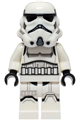 Female Imperial stormtrooper with dual molded helmet featuring light bluish gray panels, shoulder belts, and medium brown head - sw1326