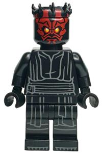 Darth Maul Minifigure - Darth Maul with horns, printed legs, and a closed mouth - sw1333