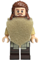 Qui-Gon Jinn with a reddish brown and light bluish gray beard wearing a poncho - sw1334