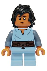 Young Boba Fett Minifigure - Young Boba Fett wearing a bright light blue shirt - sw1407