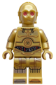 C-3PO with printed legs, toes, arms, and red eyes - sw1440