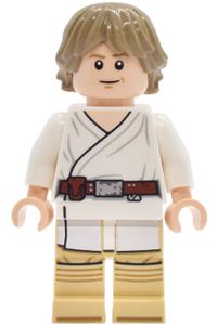 Luke Skywalker Minifigure - Luke Skywalker from Tatooine with dark tan hair - sw1453