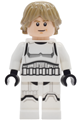 Luke Skywalker - Stormtrooper Outfit, Printed Legs, Dark Tan Hair, Smile with Crease '/ Frown - sw1460
