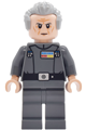 Grand Moff Wilhuff Tarkin with swept back hair, dark bluish gray eyebrows, wearing a dark bluish gray uniform - sw1471
