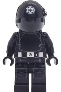 Imperial Gunner Minifigure - Imperial Gunner with helmet featuring white Imperial logo and a reddish brown head - sw1474