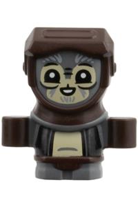 Anzellan Minifigure - Anzellan wearing a dark brown hood - sw1524