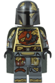 The Mandalorian (Din Djarin) with brown durasteel armor, printed arms and dark tan mud splotches - sw1539