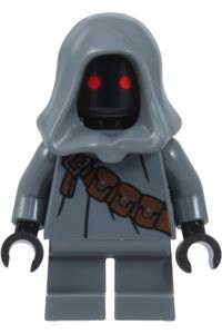 Jawa Offworld Minifigure - Jawa - Dark Bluish Gray Offworld Outfit, Strap with Pouches - sw1540