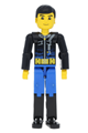 Technic Figure Blue Legs, Black Top with Zippered Wetsuit Pattern - tech002