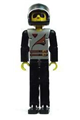 Technic Figure Black Legs, Light Gray Top with 2 Brown Belts, Black Arms - tech012