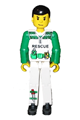 Technic Figure White Legs, White Top with White and Green Torso with Rescue Pattern, Green Arms - tech022