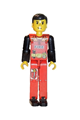 Technic Figure Red Legs, Red Top with Fire and Axe Pattern - tech023s