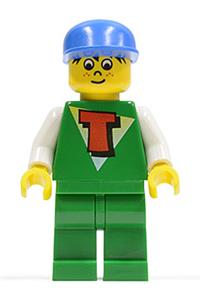 Timmy Minifigure - Timmy from Time Cruisers with green legs and a blue cap - tim005