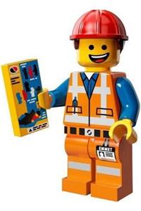 Hard Hat Emmet Minifigure - Hard Hat Emmet, CMF The LEGO Movie Series - tlm003