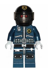 Robo SWAT Minifigure - Robo SWAT minifigure wearing a helmet - tlm046