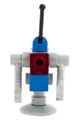 Classic Space Droid -  Light Bluish Gray and Blue with Trans-Red Eye - tlm088