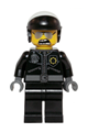 Minifigure with Bad Cop head featuring a crooked smile - tlm098