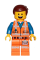 Emmet - Wide Smile with Teeth and Tongue / Sad, Worn Uniform - tlm105