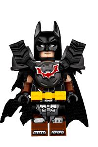 Batman - Battle Ready, tire armor, tattered cape, yellow utility belt, reddish brown boots tlm130