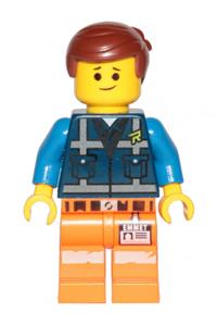 Emmet - Lopsided Smile, Eyebrows / Scared, Dark Blue Uniform tlm208