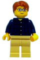 Male minifigure wearing a plaid button shirt from the LEGO Brand Store in San Diego - tls016