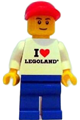 Male minifigure representing a Lego Brand Store, featuring "I Love Legoland - San Diego" design - tls018