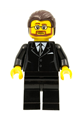 Male minifigure representing a Lego Brand Store employee wearing a black suit from Toronto Fairview - tls030