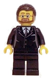 Lego Brand Store Victor Minifigure - Lego Brand Store Male, Black Suit - Victor - tls042