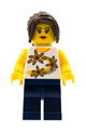 A female minifigure representing a Lego Brand Store, adorned with yellow flowers from Nashville - tls045