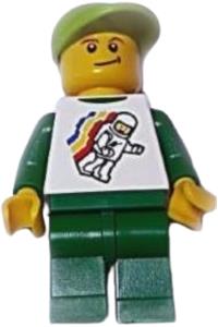 Lego Brand Store Male Peabody - Male Classic Space minifigure from Lego Brand Store, floating, Peabody - tls062