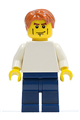 Male Lego Brand Store employee with a plain white torso and cheek lines - tls065