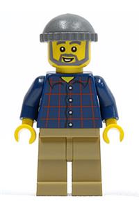Lego Brand Store Male, Plaid Button Shirt, Dark Tan Legs tls073