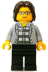 Lego Brand Store Jail Prisoner - Lego Brand Store Male, Jail Prisoner Jacket over Prison Stripes - tls079