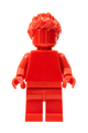 Minifigure with spiky hair in a red monochrome theme - tls102