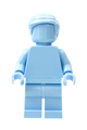 Monochrome minifigure in bright light blue with a smooth part - tls108