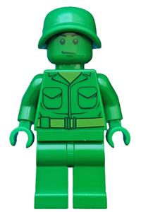Green Army Man Medic Minifigure - Green Army Man Medic with backpack - toy002
