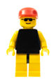 Plain Black Torso with Yellow Arms, Yellow Legs, Sunglasses, Red Cap - trn037