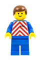 Red & White Stripes - Blue Legs, Brown Male Hair - trn047