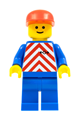 Red & White Stripes - Blue Legs, Red Cap - trn048