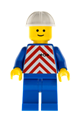 Red & White Stripes - Blue Legs, White Construction Helmet - trn051