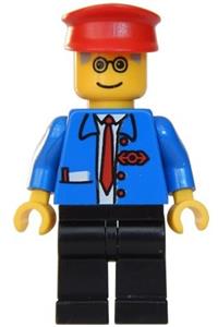 Railway Employee Minifigure - Railway employee with a number 6 - trn062