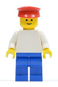 Plain White Torso with White Arms, Blue Legs, Red Hat trn109