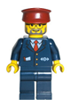 Dark Blue Suit with Train Logo, Dark Blue Legs, Dark Red Hat - Conductor - trn123