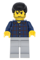 Male with Plaid Button Shirt