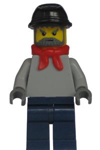 Railway Engineer Minifigure - Railway engineer wearing a black kepi - trn144