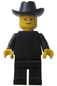 Patron Minifigure - Figure with a black torso portraying a patron - twn019