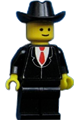 Patron in a black suit with a red tie - twn019s2