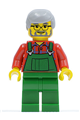 Overalls Farmer Green, Light Bluish Gray Hair, Glasses - twn055