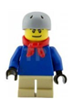 Plain Blue Torso with Blue Arms, Tan Short Legs, Light Bluish Gray Helmet, Bandana - twn058