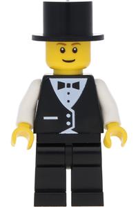 Male in Top Hat and Vest Minifigure - Formal townsperson wearing a vest and top hat - twn067